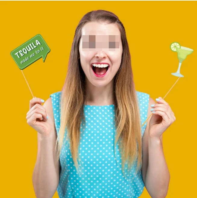 Custom Mexican Cactus Tacos Skull Mojito Pinata Design Paper Photo Props Flags for Dia De Los Muertos FIESTA Holiday Party Decor