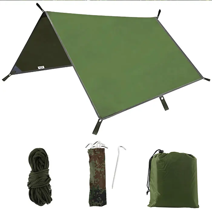 2022 50 Light Sunshade Pop up Rain Beach Tent Portable Premium Outdoor Shade Sun Shelter with Sand Fly Camping Tarp