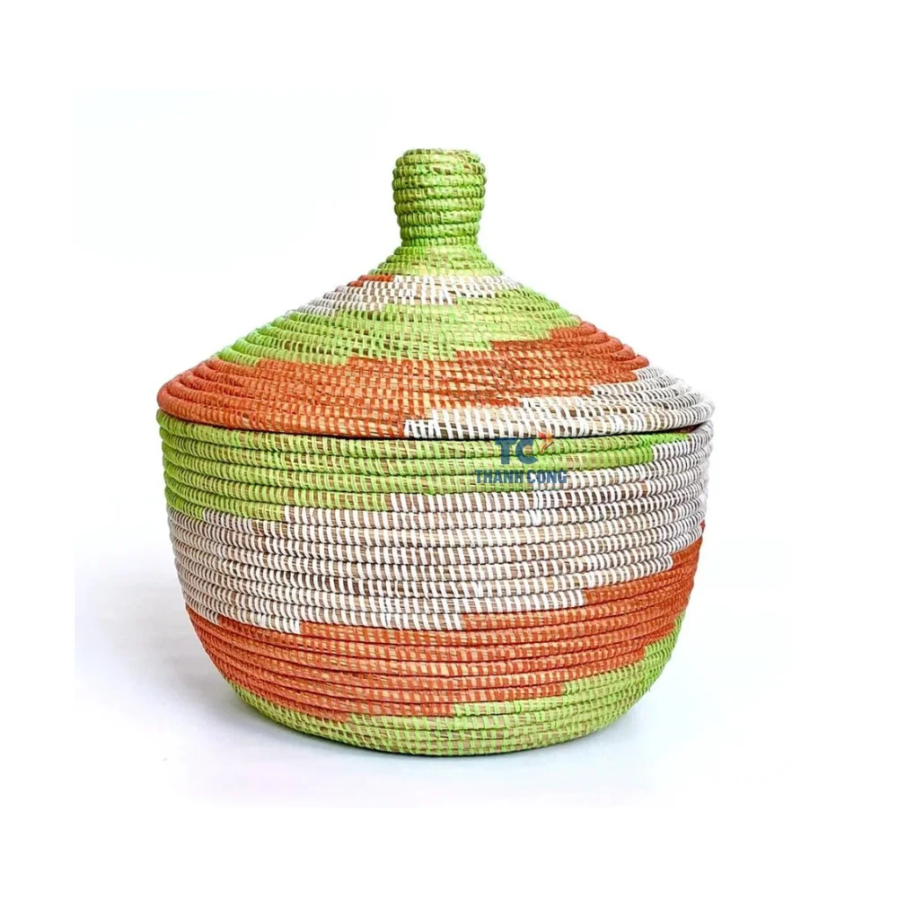 Wholesale Cheap Price Room Storage Basket Seagrass Clothing Washing Baskets from Vietnamese Supplier