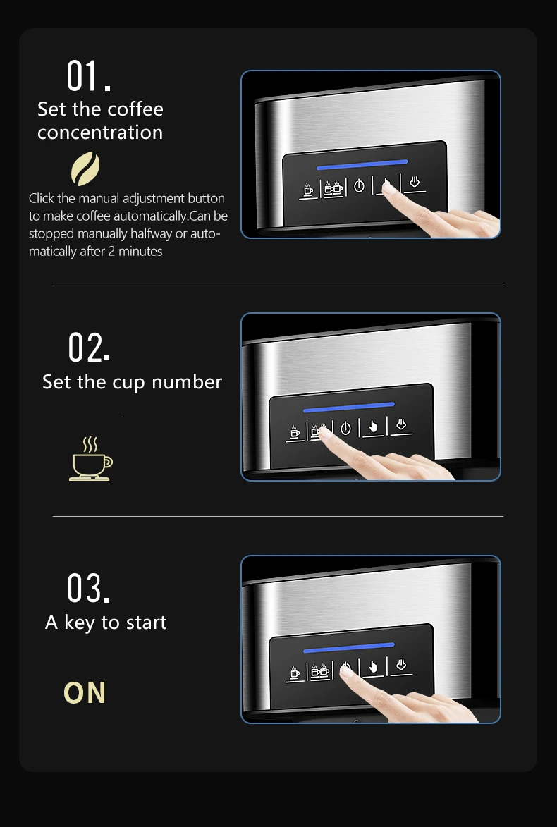 2021 New Design  Cafetera Automatic coffee Machine Italian Espresso Coffee Maker Latte Foam Coffee Machine