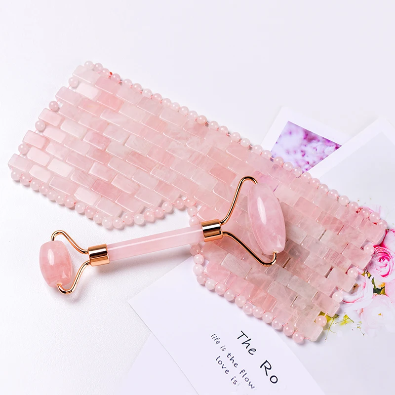 Factory Wholesale Skincare Eye Massage Beauty Tool Natural Stone Rose Quartz