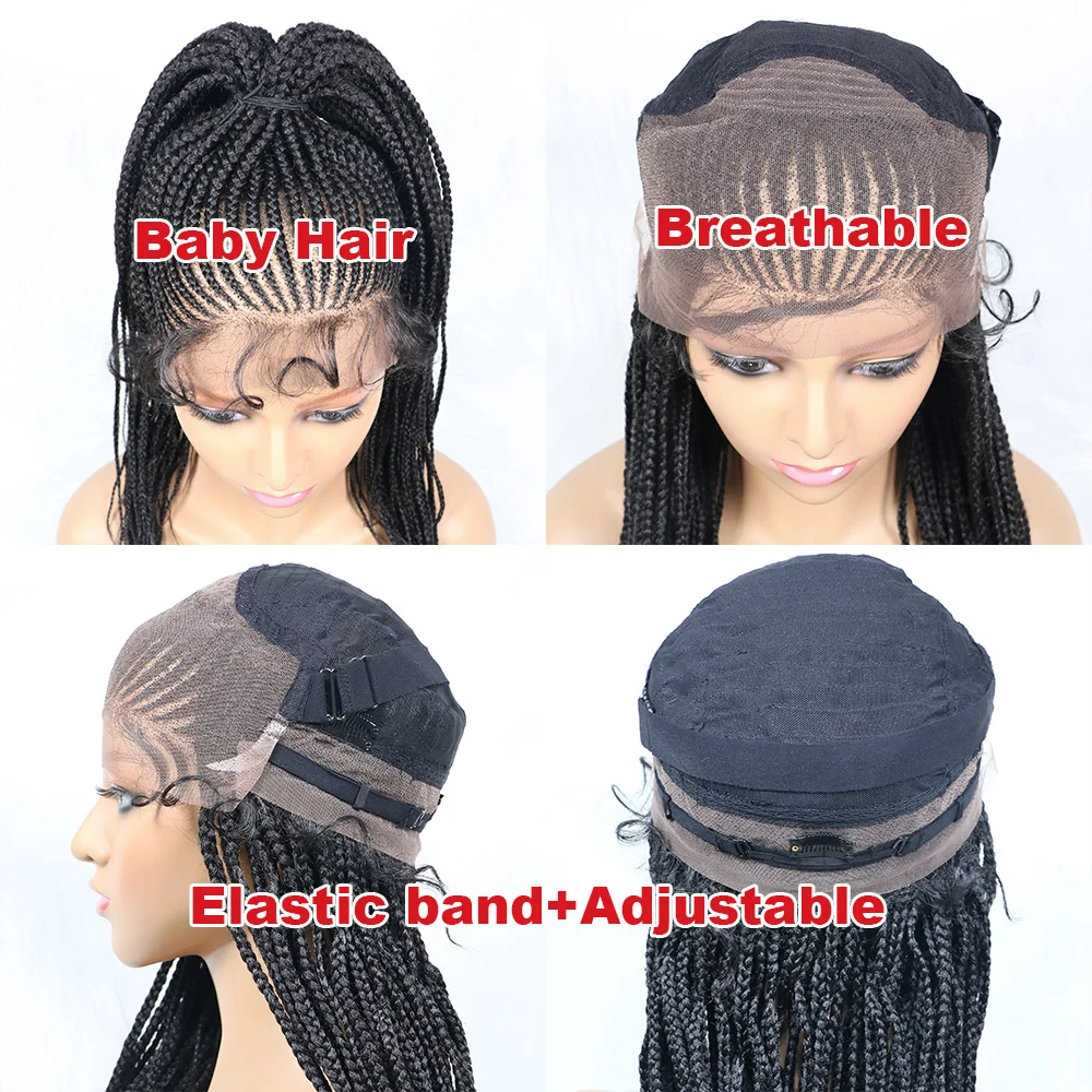 Jennifer In Stock Blend Braided Ponytail Synthetic Human Hair Wig