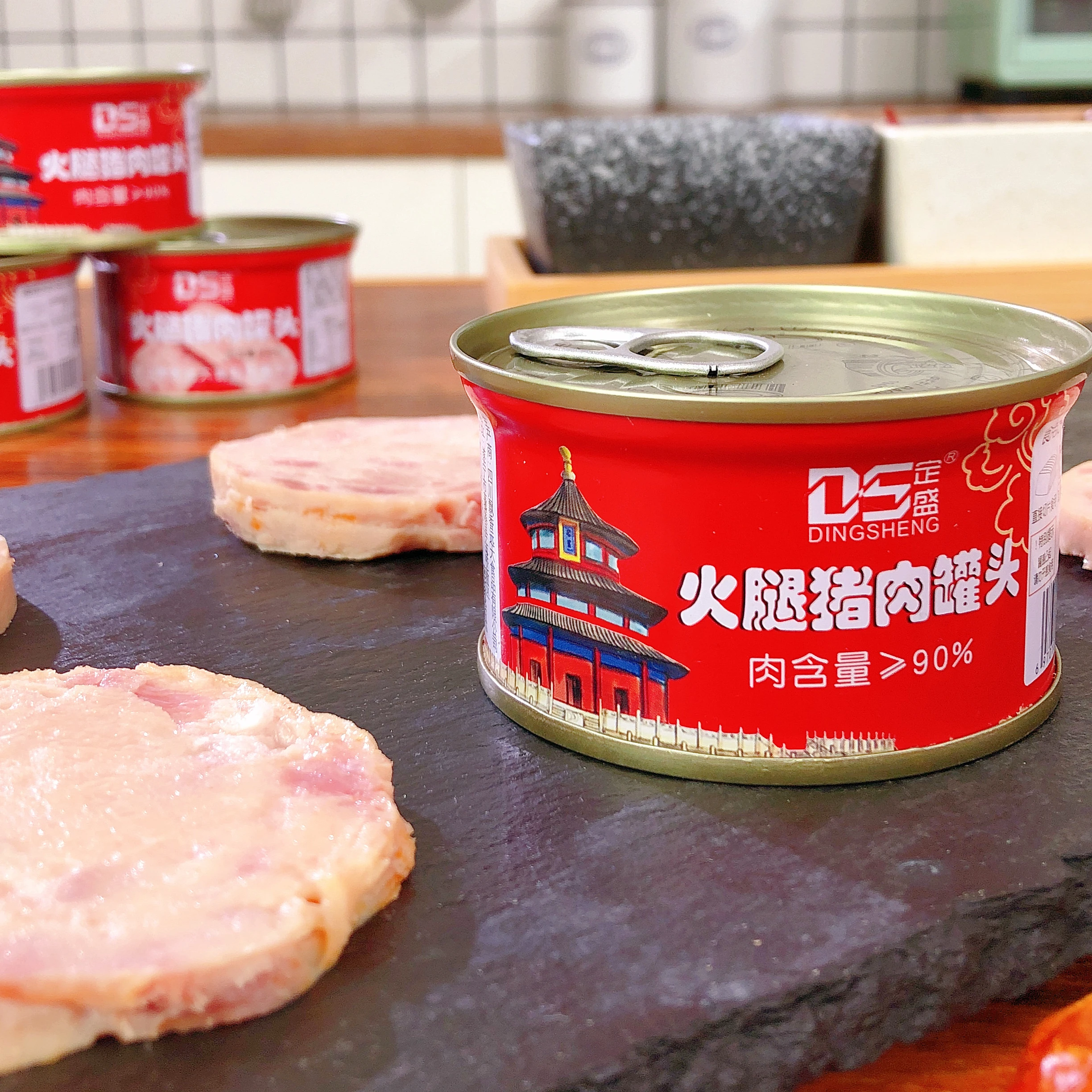 100g*36tins Canned chopped pork and ham canned food pork meat