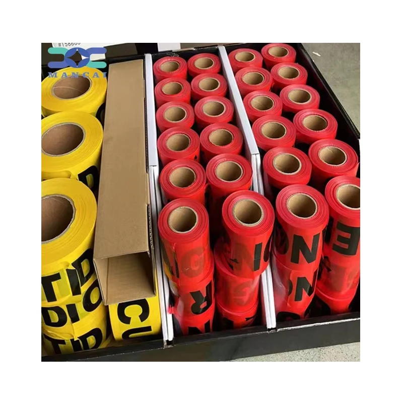 MANCAI Factory Wholesale Yellow Pe Warning Tape Barrier Caution Tape Caution Tape Yellow
