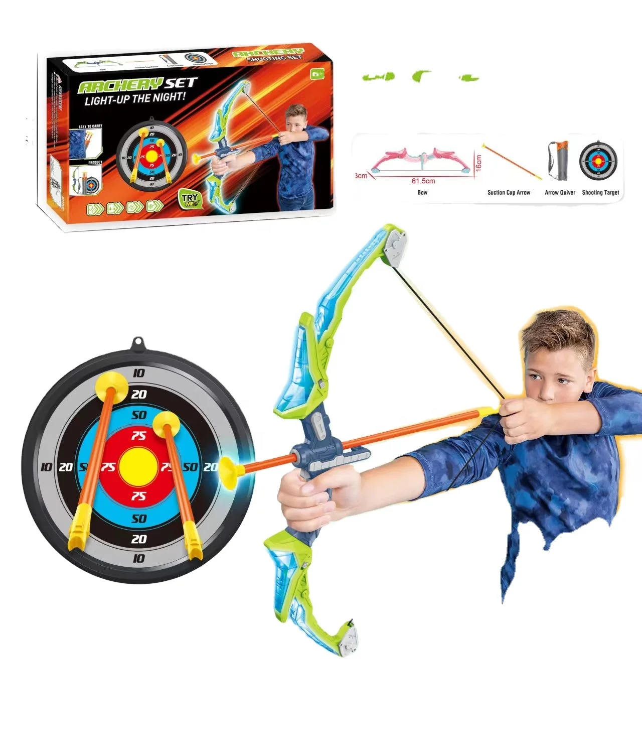 PANDAS Hot selling Kids Crossbow Set Outdoor game Sport Toy Hunting Crossbow Archery Toy with 3 Suction for children