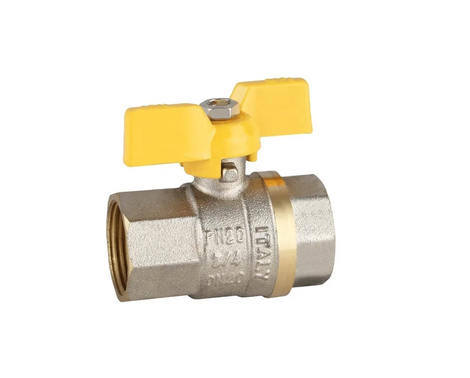 Water Gas Valves Butterfly handle brass Internal thread ball valve manufacturer valve