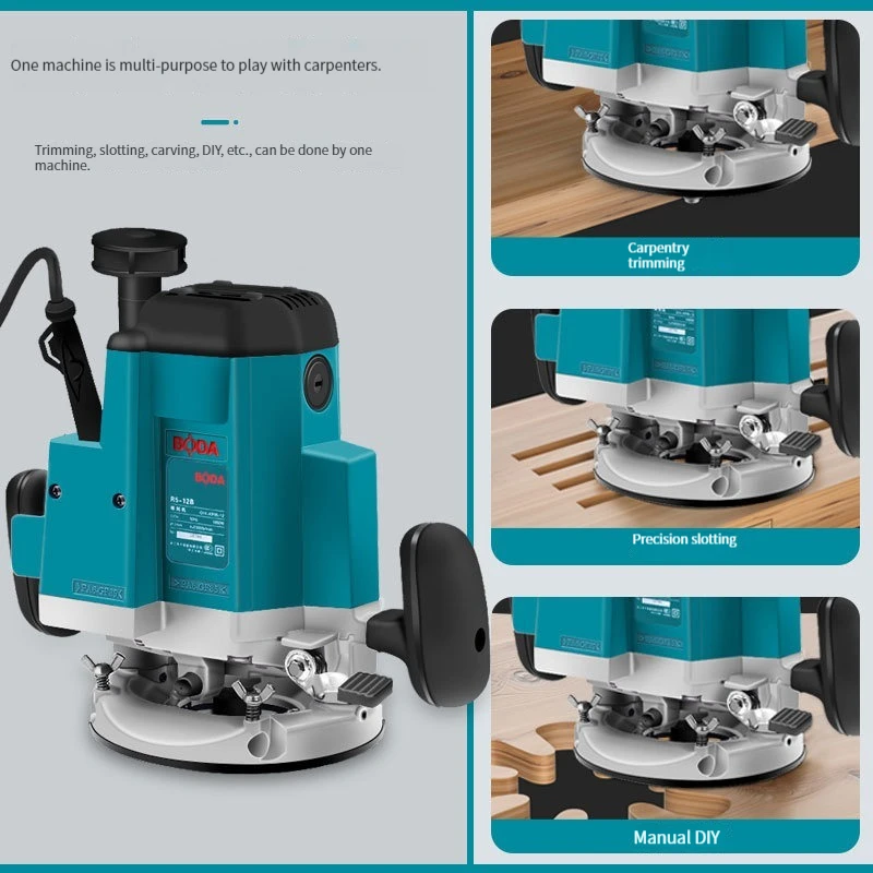 Wood Router Milling Machine 1850W working Machinery Engraving Slotting Carving Carpentry Trimmer