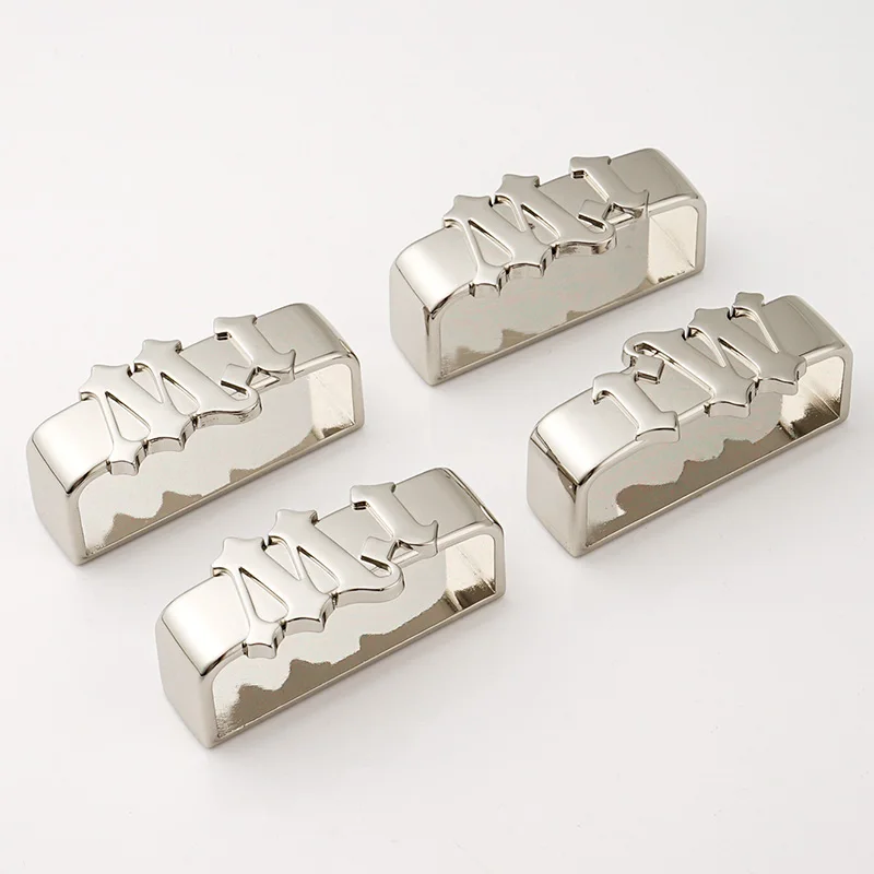 Custom Belts Keeper Loop Nickel Belt Loop Buckle Silver Metal Keeper Strap Buckle for Belt DIY Leather Craft