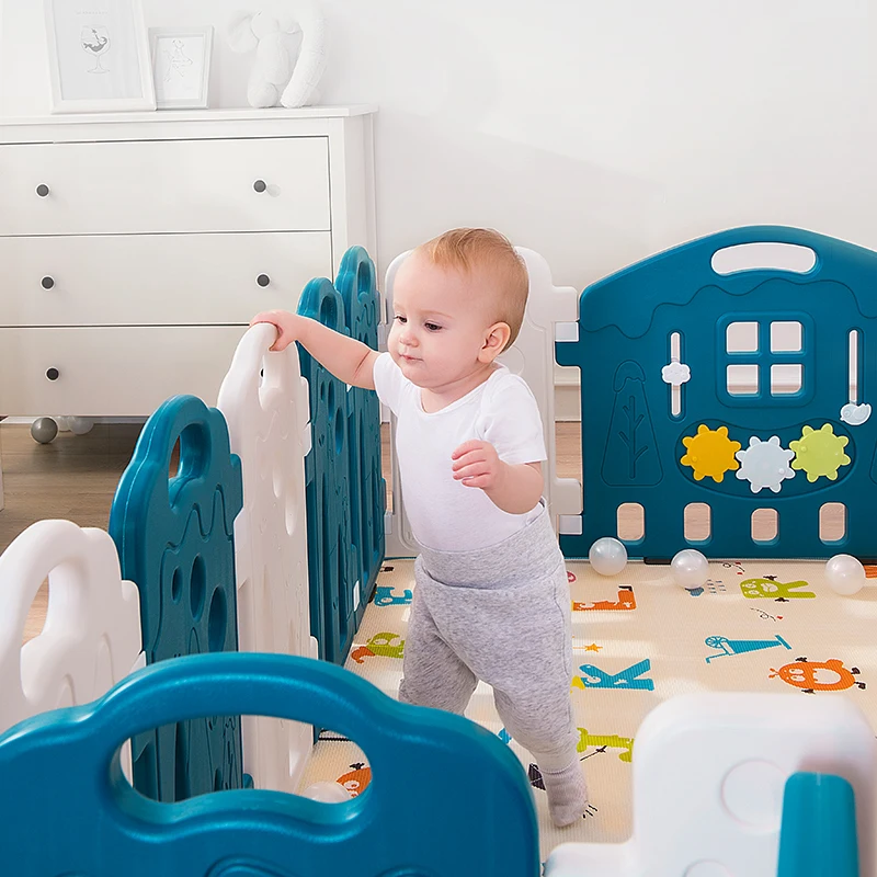 
Hot Sale Children Plastic Play Fence Safety Baby Round Playpen Indoor 