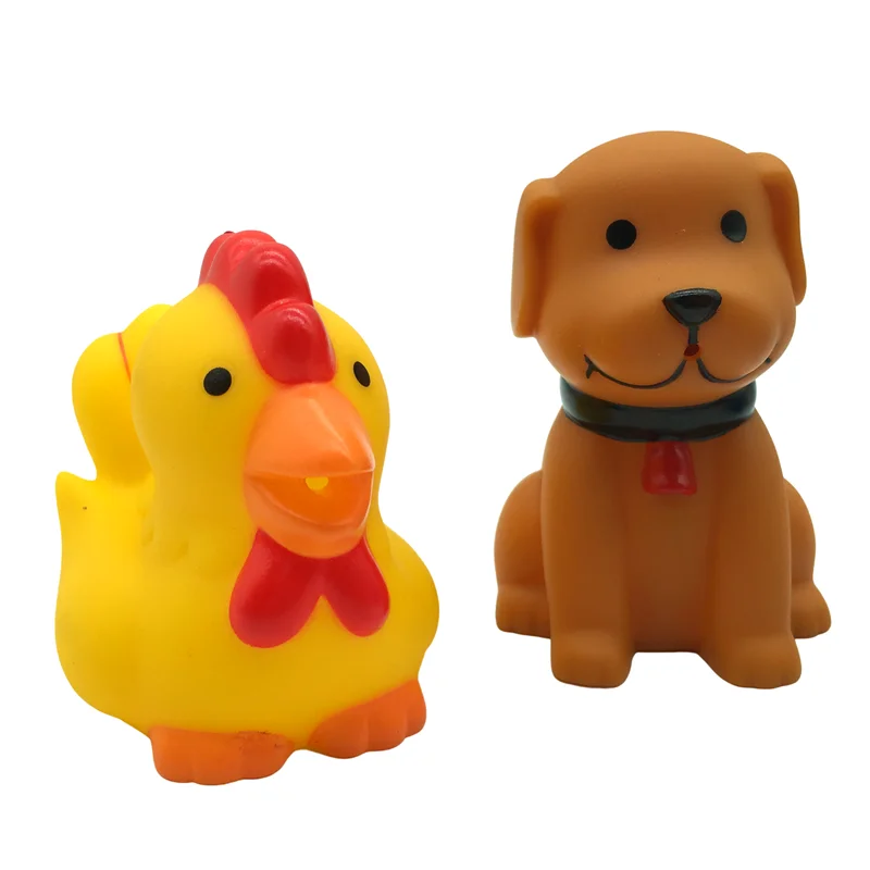 Lovely Farm for Baby Plastic Rubber Farm Animal Toys Plastic Baby Bath Set Toy PVC Unisex Horse Plastic Dairy Cow Toys
