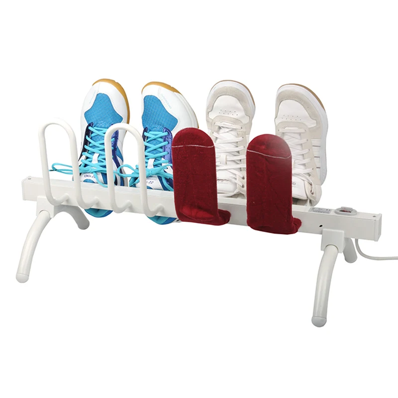Freestanding Moveable Intelligent Thermostatic Electric Heated Boot Energy Saving Wall Plugin Shoe Dryer Rack