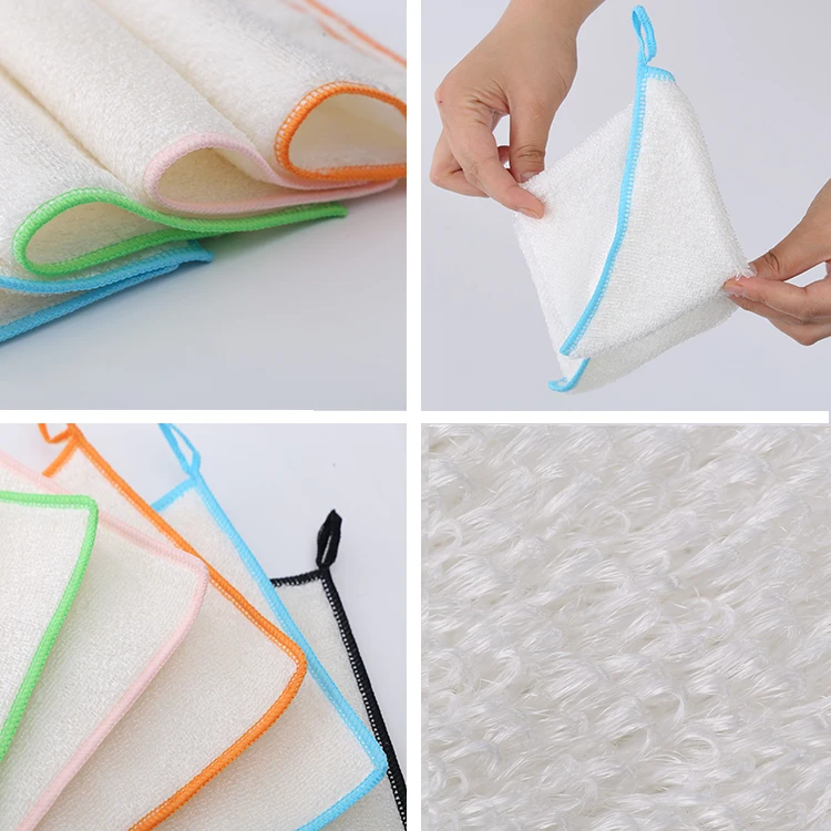 Rapid Delivery Of Household Cleaning Products Bamboo Fiber Dish Cloth Cleaning Kitchen Cloth