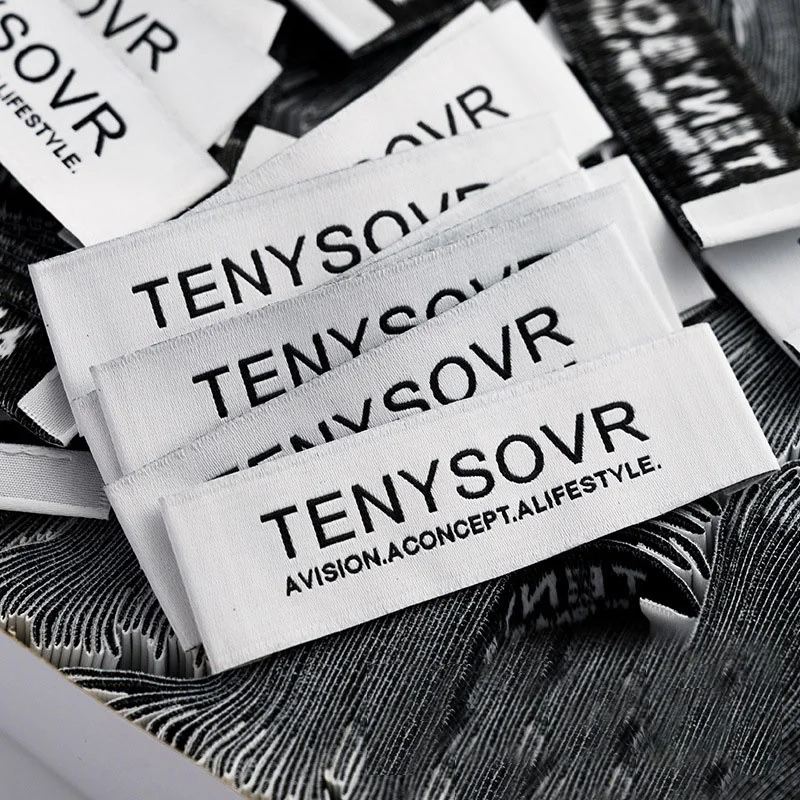 Пользовательская Оптовая Вышивка логотипа шеи этикетки моющиеся печатные рукава тканые этикетки для одежды