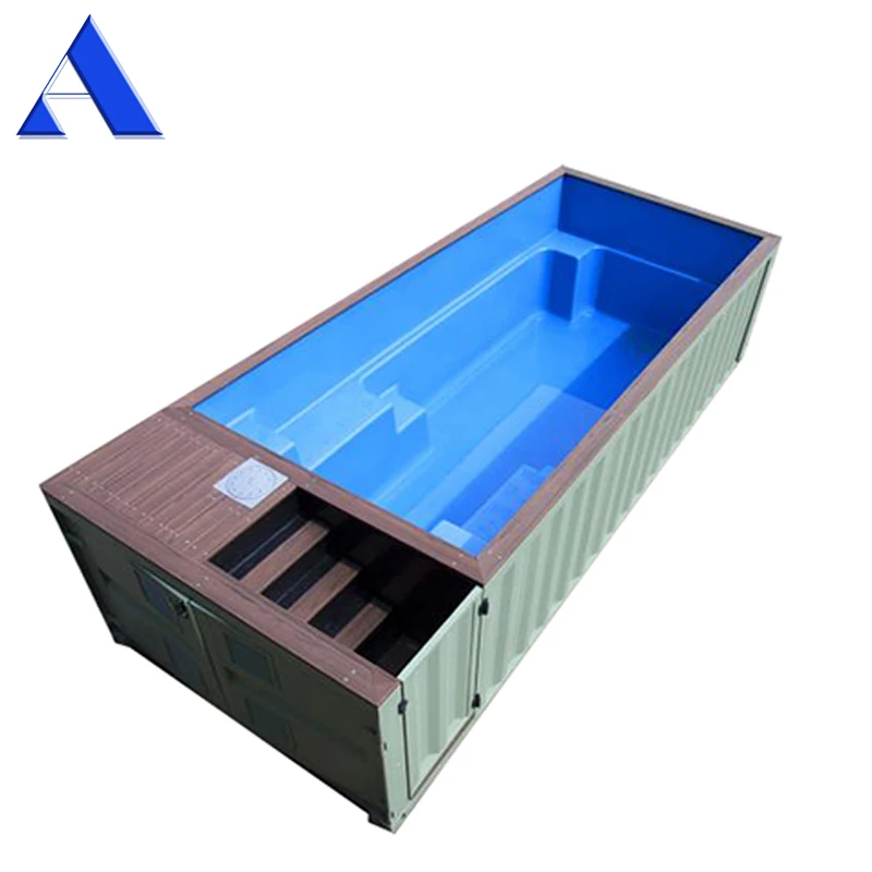 Custom Made Movable Prefab Modular Shipping Container Swimming Pool for Sale