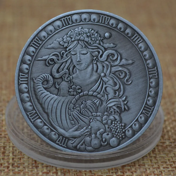 12 Constellation Commemorative Coins Aries/Taurus/Gemini/Cancer/Leo/Virgo/Libra/Scorpio/Sagittarius/Capricorn/Aquarius/Pisces