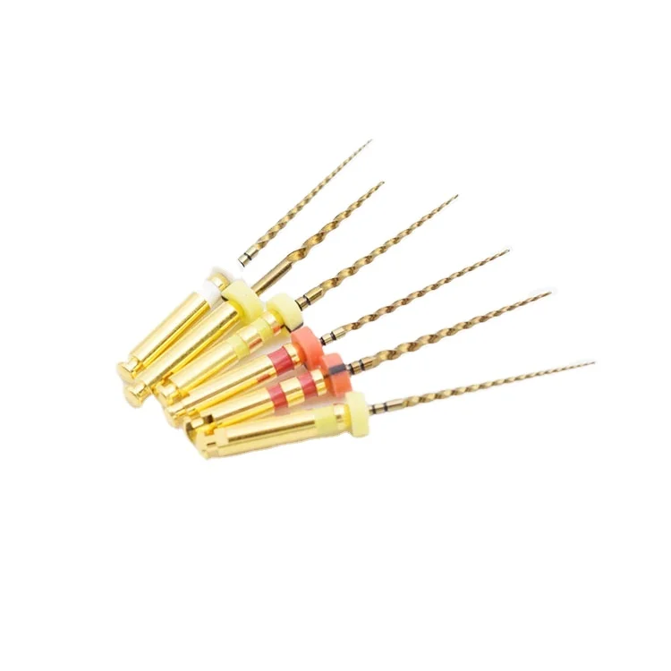 Glin G-Endo Gold Rotary Files Niti Heat Activated Dental Files Assorted 21mm 04 Taper 06 Taper