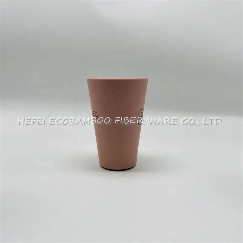 Bamboo Cups for Kids- Bamboo Fiber Cup Set of 4 Reusable, Dishwasher Safe and BPA Free Cups for Kitchen, Parties or Outdoor Use,