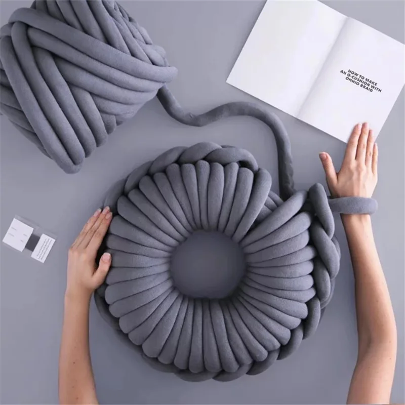 Bioserica Era wholesale crochet baby hand knitting tube blended melange super chunky thick braid jumbo merino wool yarn