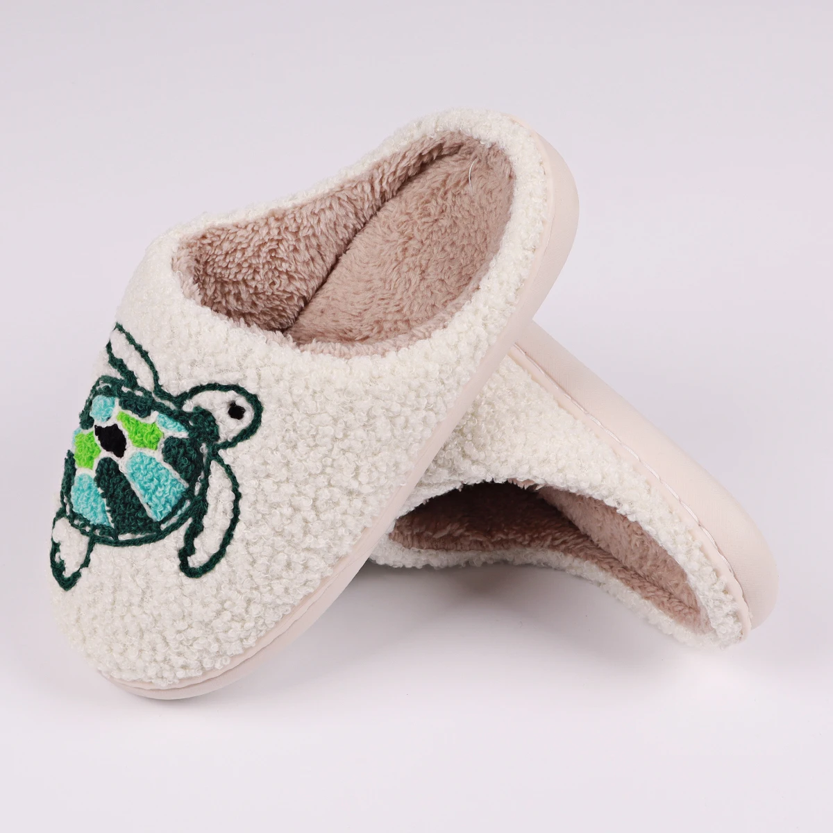 Closed Toe Home Slipper Custom Logo Plush TPR Slipper Winter Warm Slippers
