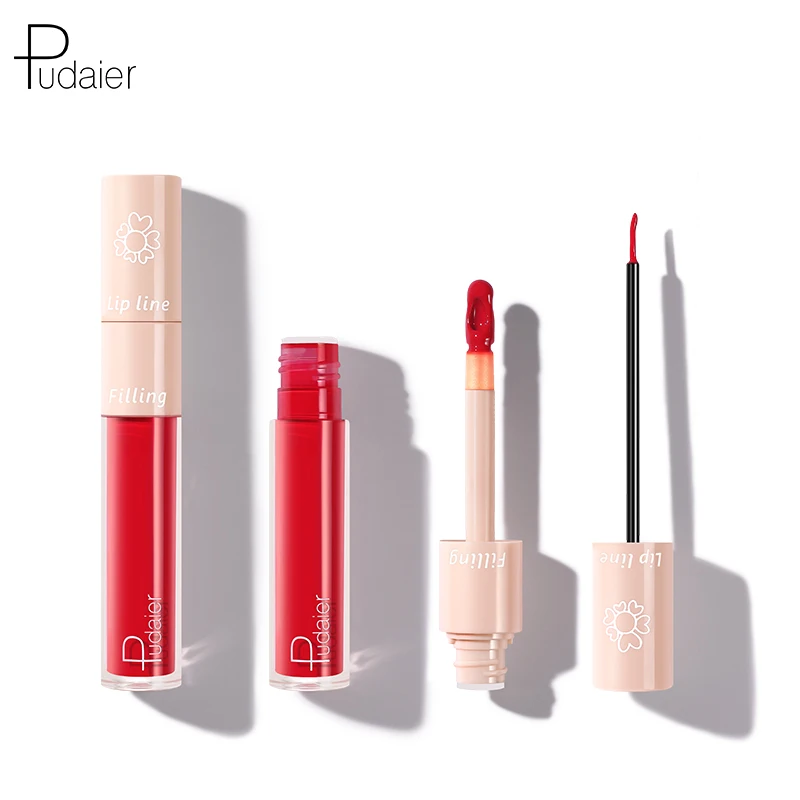 2 In 1 Lip Gloss + Lip Liner Pen Makeup Matte Liquid Lipstick Double-head Lip Balm Make up Lipliner Cosmetics Lipgloss Tint