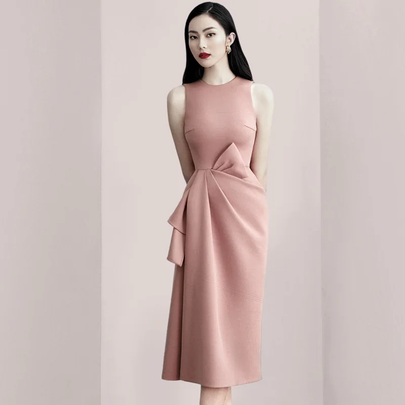 2022 Summer Round Neck Sleeve White AND black party dress XS Slim Fit Beach Wedding Dresses Formal Party Women Dress