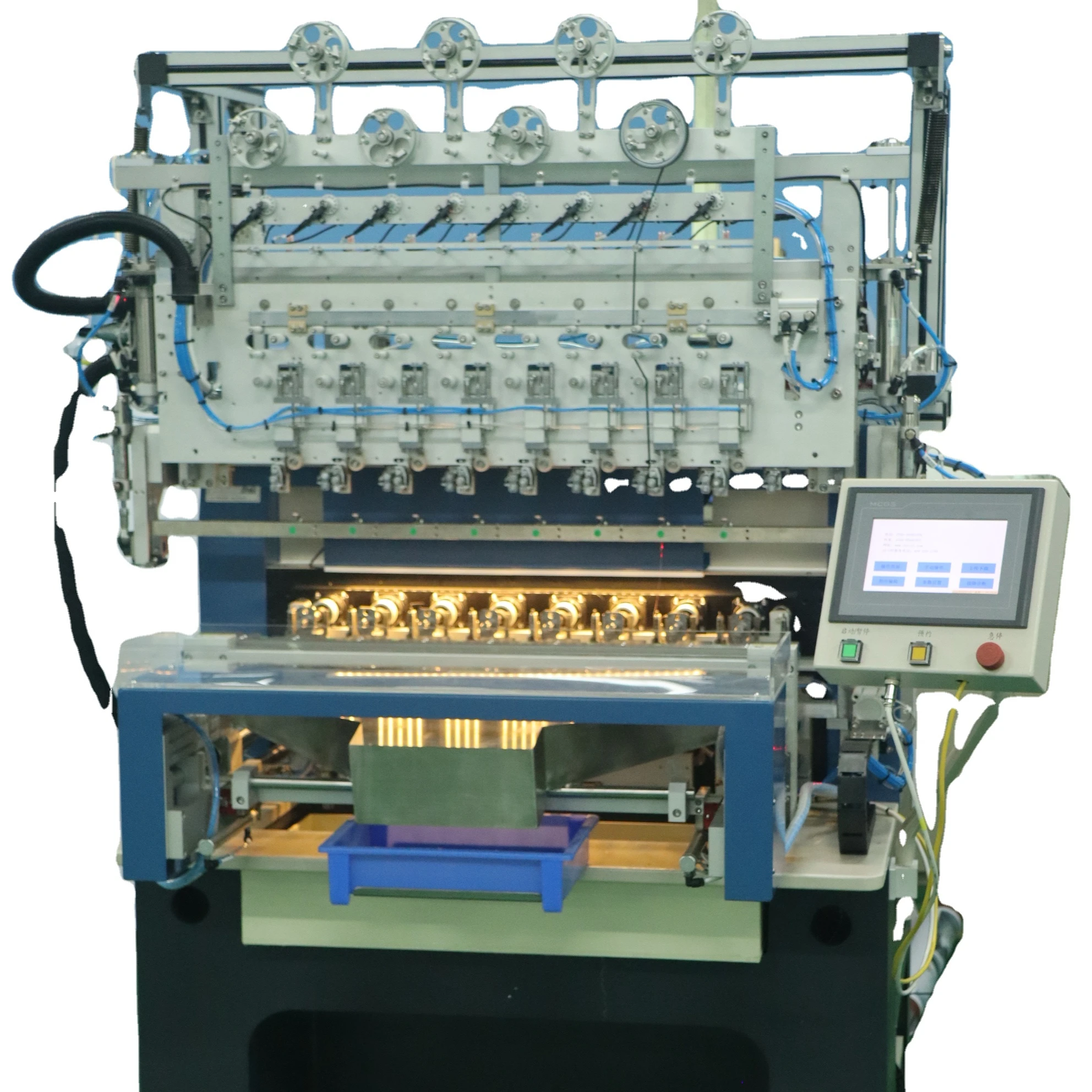 GWY-FM08  High quality 8-Axis fully automatic servo motor winding  and package taping  one machine with film