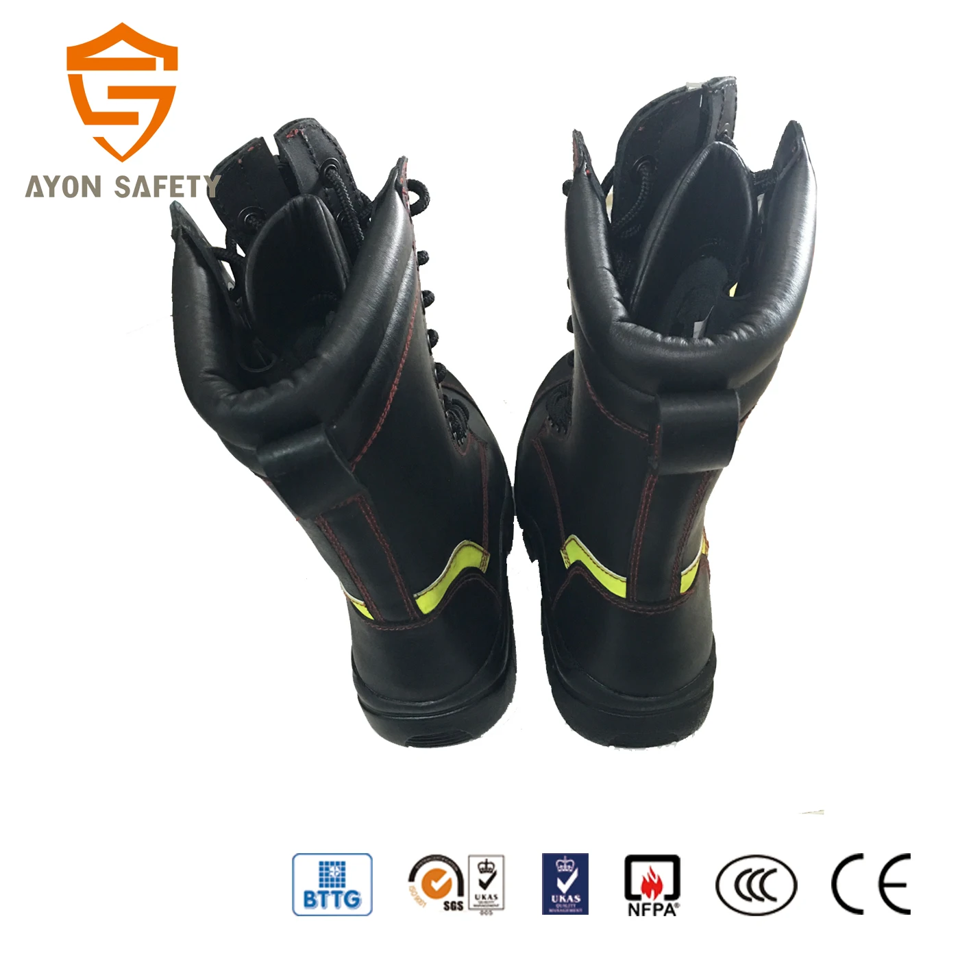 heat resistant boots leather firefighting boots for fireman