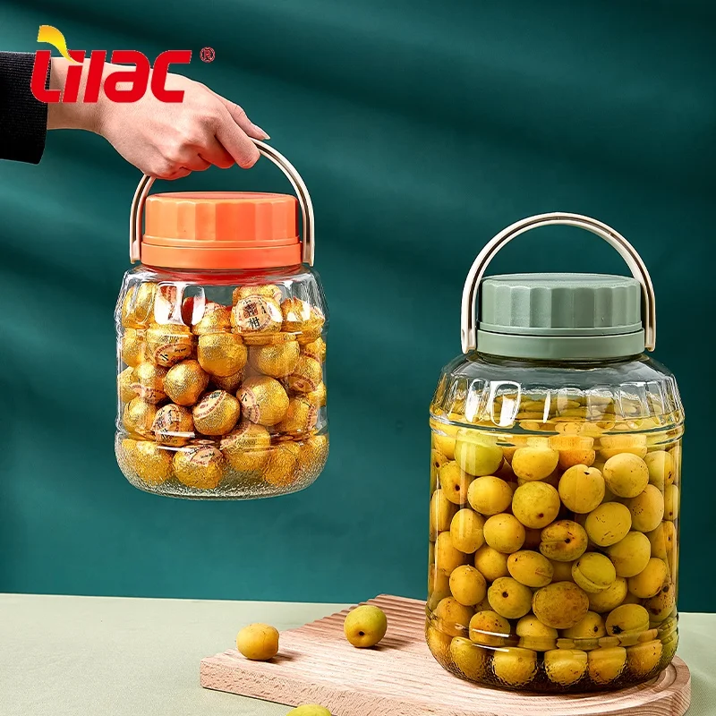 Lilac BSCI SGS LFGB 3l 5l fermentation pot home kitchen storage glass jar