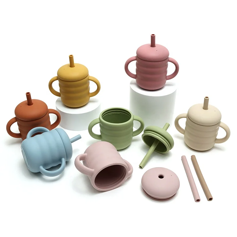 Food Storage Container Toddler No Spill Drink Collapsible Baby Silicone Snack Cup baby sippy cup