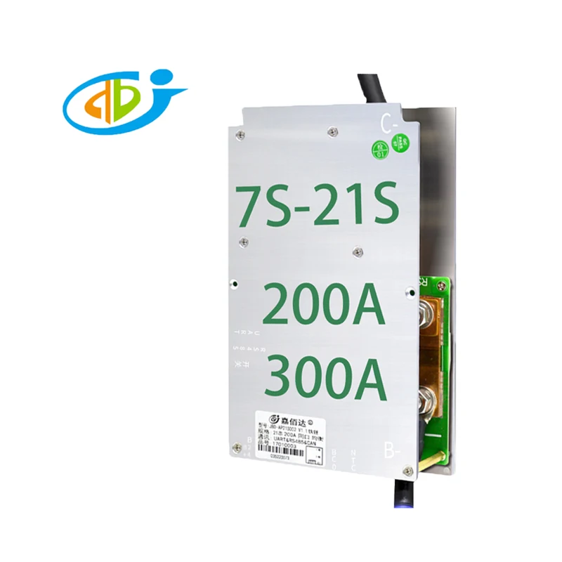 JiaBaiDa High Current 300A Peak 600A 7S~21S 200A 300A Lifepo4 Li-ion 72V 48V 24V 20S 16S 8S Smart BMS With Relay/UART/RS485/BT