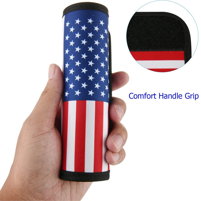 American flag style luggage handle Grips Wrap neoprene Suitcase Identifier Travel Bag Wraps with Custom