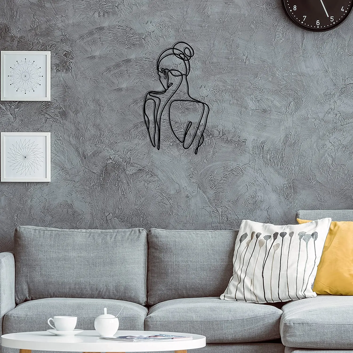 Nordic Wall Art Female Body Wall Decor Metal Woman Shape Decor Minimalist Wall Art