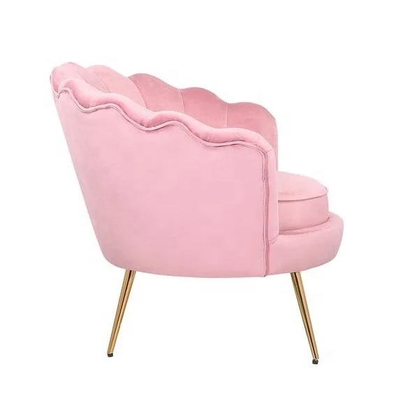 living room gold leg luxury pink modern velvet accent chairs