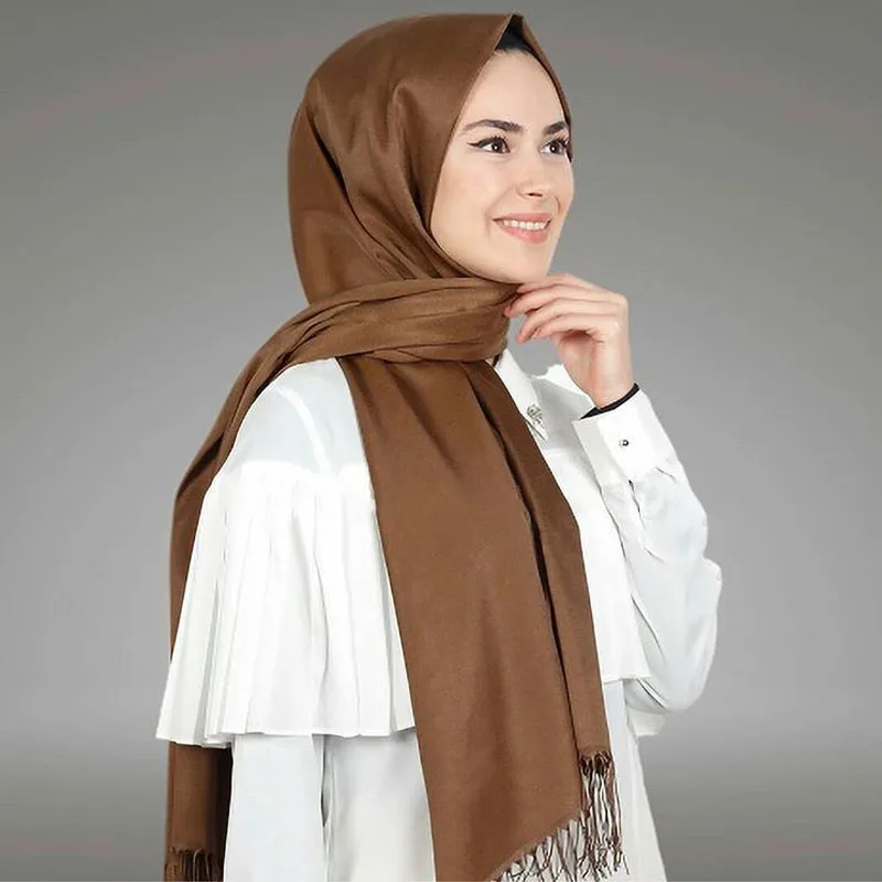 
Blank Women Hijab Scarf Cashmere Winter Warm Scarf Wholesale Scarf Hijab 