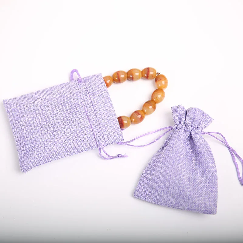 Подарочный пакет из мешковины 4*6 дюймов, многоцветный льняной мешок для драгоценностей с кулиской, идеально подходит для подарков и свадебных вечеринок