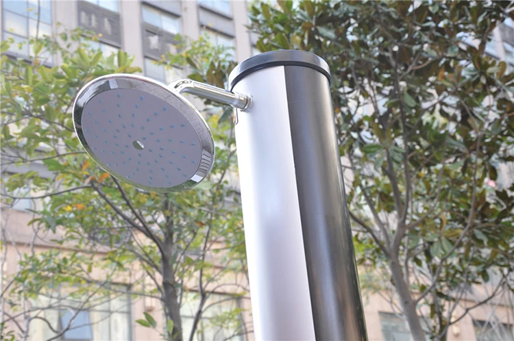 35L38L40L Outdoor Silver Painting Pool Solar Heated Shower Spa PVC Tube with Alu Base Foot wash Tap for Swimming Pool and Garden