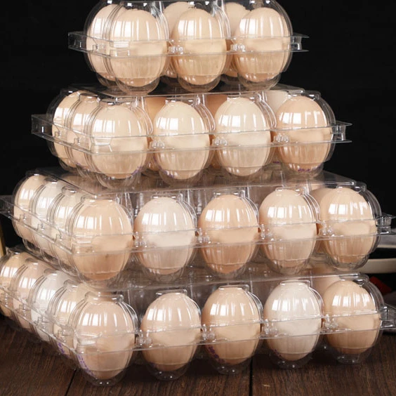 Wholesale price 30 holes egg cartons for chicken eggs plastic egg tray box PVC material