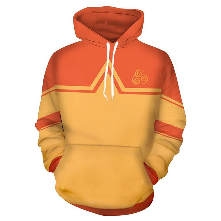 Avatar The Last Airbender Avatar Aang Pullover Hooded Hoodies printing cosplay Halloween Christmas Carnival Party Costume