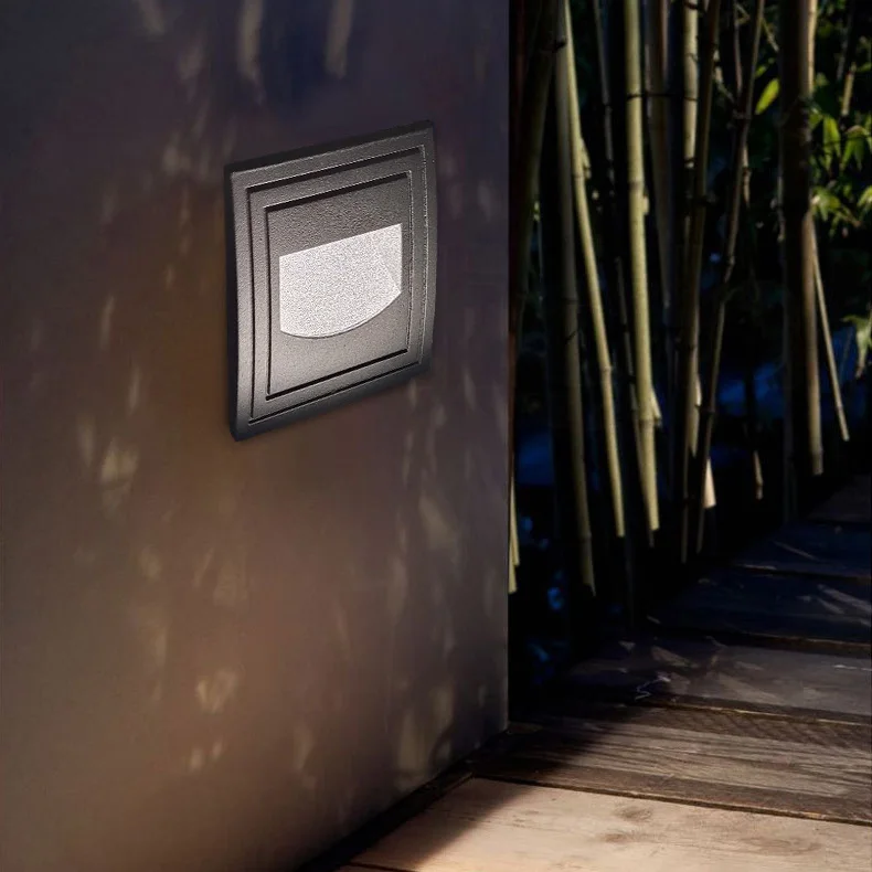 Night light, automatic path sensing foot light, embedded stair skirting foot corner foot light