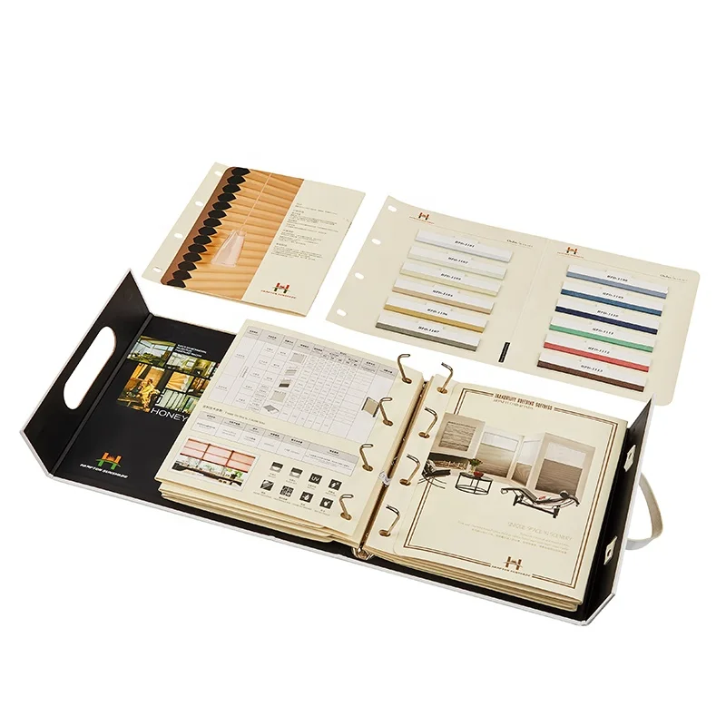 Modern Design Fashion Fabric Swatch Book Paperback Book Printing Textile Sample Books