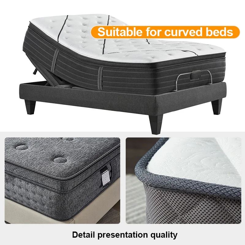 Factory custom Latex Mattress Compressed folding Pack Foldaway king memory Foam pocket spring Mattress