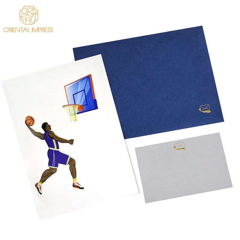 3D Pop Up Basketball Court Sports Greeting Card Birthday Card for Boyfriend