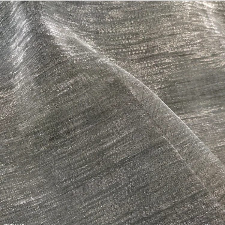 Look Sheer Curtain Fabric Wholesale Shining Linen for Living Room 290cm Tulle Woven Cafe Window Printed HF Bay Window Blackout