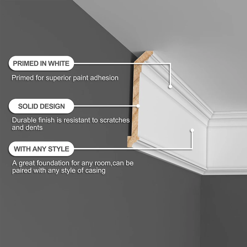Decorative lvl pine solid wood cornice wall trim board crown moldings modern wood cornice crown moldings