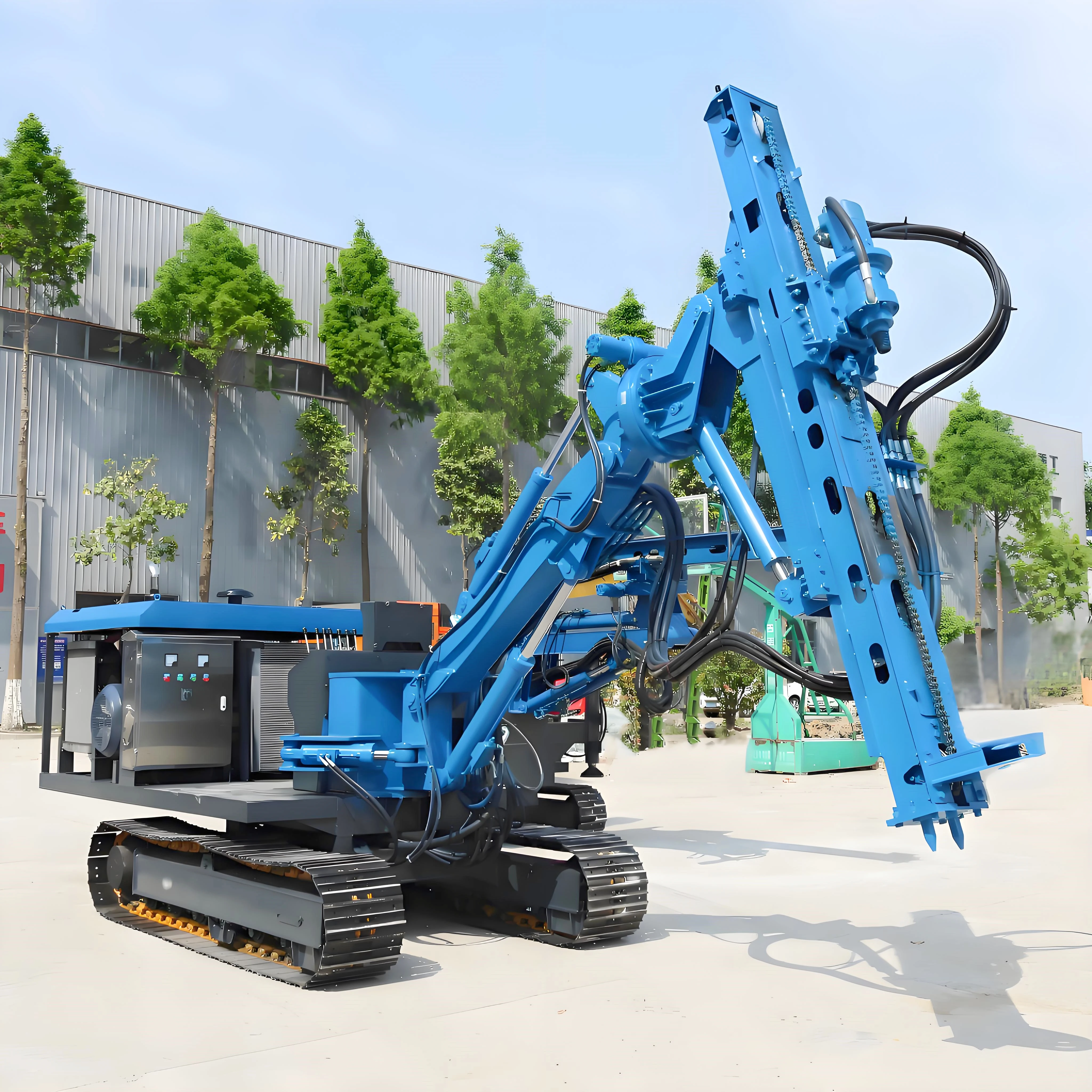 2024 Hot Selling Steel Crawler Tunnel Drilling Rig 360 ° Rotating Blasting Tunnel Drilling Rig can Drill Holes Horizontally