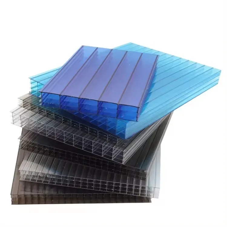 5mm 10mm multiwall panels sun shade polycarbonate hollow sheet for car shelter 5mm twin wall hollow polycarbonate sheet