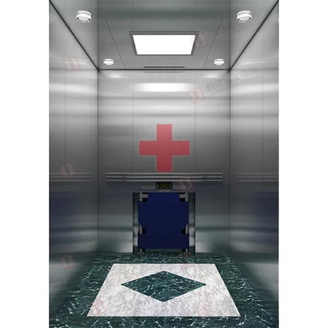 Fuji elevators for hospital medical patient bed elevator series 1600kg hospital elevator size
