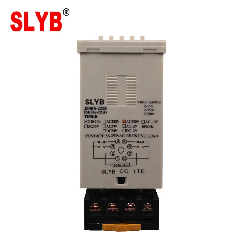High Quality Mini Time Delay Relay JS48S 12V 8PIN Timer with Base