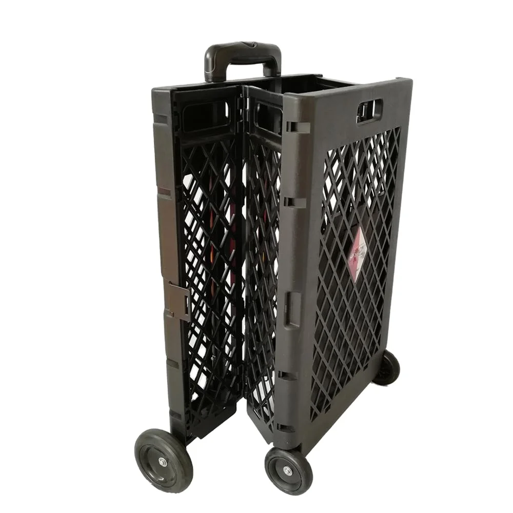 Folding aluminium shopping rolling cart with telescopic handle hand carts trolleys