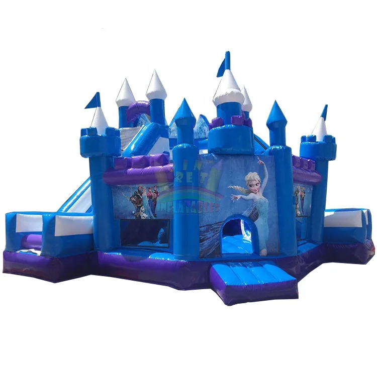 Orient Inflatables quality Elsa Frozen inflatable bouncy castle playground with 2 sides slide